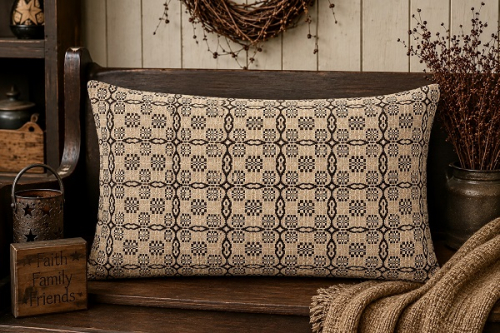 SARATOGA CHOCOLATE/LINEN SHAM 20X30